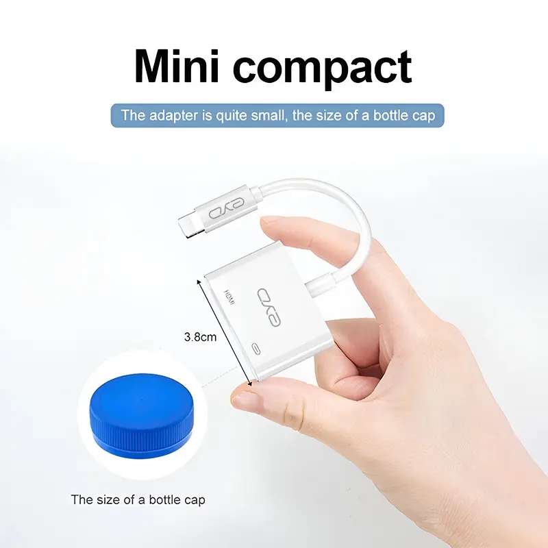 AITO HD02S Lightning To HDMI Adapter Kable For IPhone iPad 4K HD Digital TV Monitor For IOS18 Version 8
