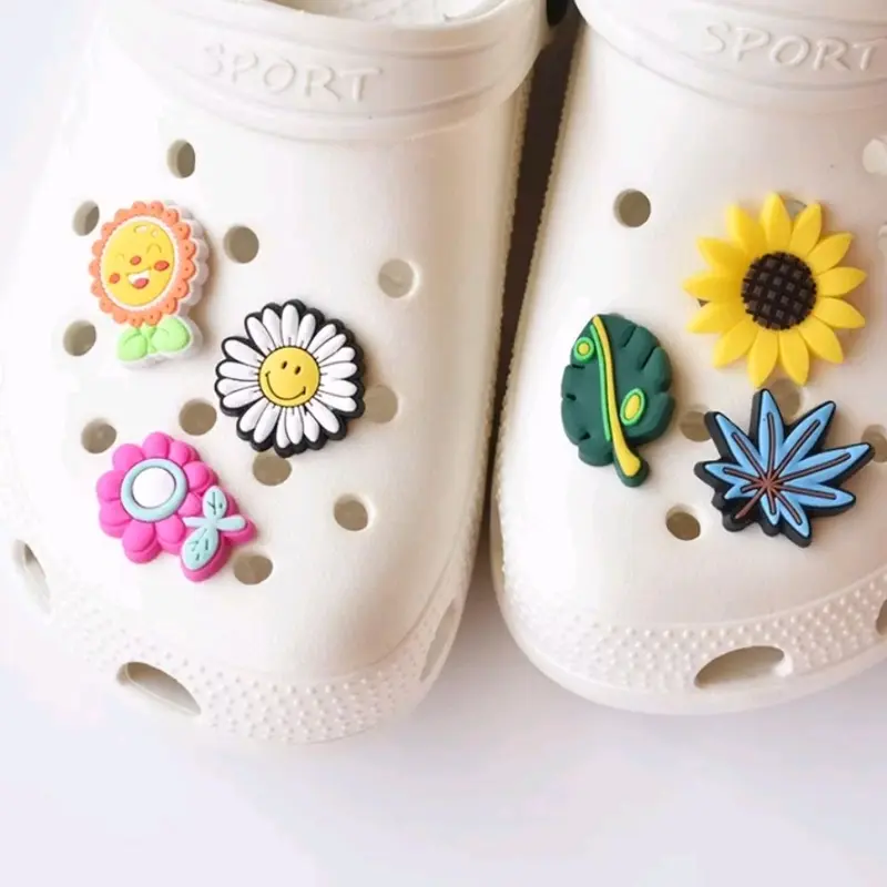 Jibbitz Charm Aksesoris Pin Sandal Motif Bunga - 2-5 cm - Warna, Pad, Max, Elastic, Joy, Sunny, Petir, Puppies, Gliter 0