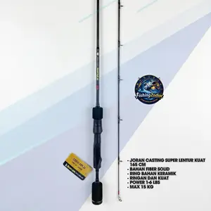 JORAN PANCING ULTRALIGHT ZODIAC FISHING FIBER SOLID KUAT LENTUR 165 CM - Joran Casting Super Lentur Kuat dengan Bahan Fiber Solid dan Ring Bahan Keramik