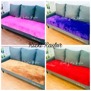alas sarung sofa tamu bulu rasfur ukuran 170x100cm dan ukuran 100x85 cm 3 2 in seater duduk makin cntik ruang tamu