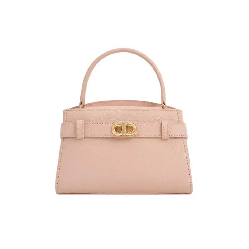 [FREE PAPERBAG] Aubrielle Metallic-Buckle Top Handle Bag Kulit  Jastipan.th 5