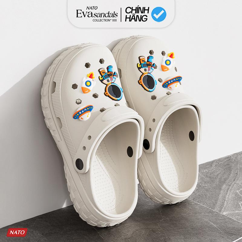 Dép Bánh Mì PERRY Đúc Nguyên Khối EVA Cao Cấp Giày Sandal Có Quai Sau Sục Nam Nữ Chống Trượt NATO