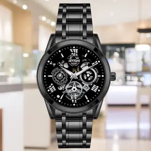 COD “AIYISHI”  Jam tangan kuarsa pria tahan air desain elegan bercahaya malam, Jam tangan mekanik/Original Asli (Termasuk Garansi Resmi + Kotak Gratis)/Jam tangan mekanik pria premium dial besar otomatis /Jam tangan mekanik/1806G05/live