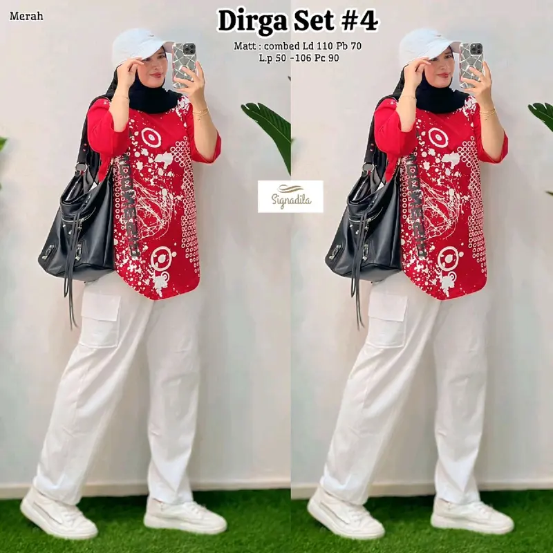 Huki set by Fatiha//setelan//wanita//atasan+celana//combed//Agustus 1