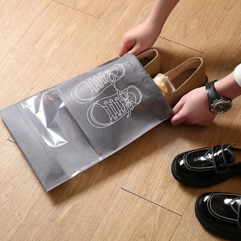 Missoofficial.id PC1009 Tas Serut Shoes Bag Penyimpanan Sepatu dan Sendal Kantong Tali Serut Serbaguna Kantong Penyimpanan Pakaian Plastik 1
