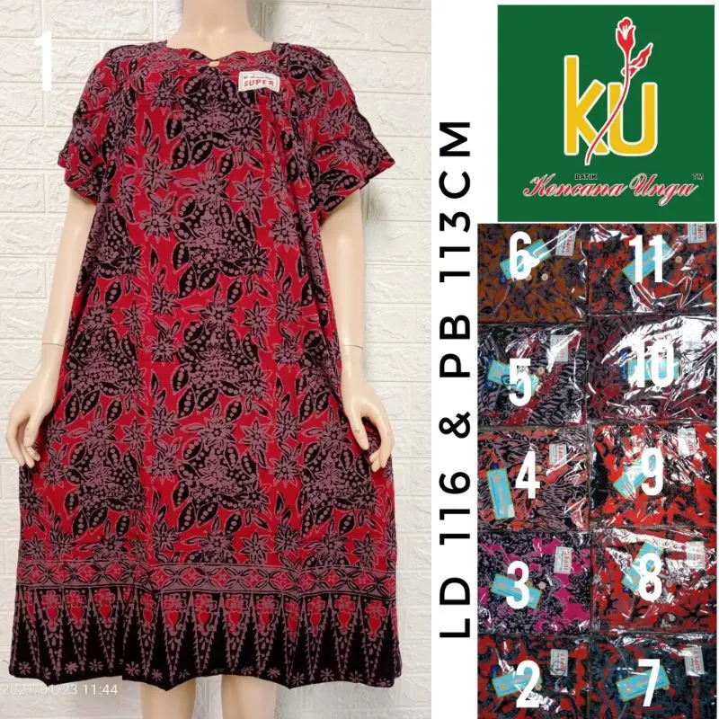 Daster 41 Kencana Ungu Label Biru Original Batik Cetak Super 1 Premium