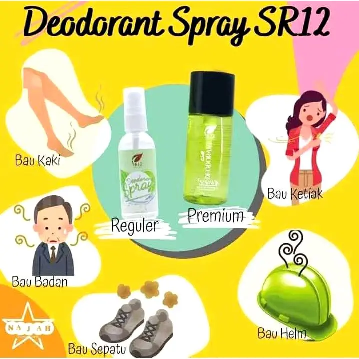 SR12 DEODORAN SPRAY MENCEGAH BAU BADAN/ BPOM 4
