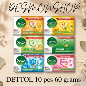 Dettol 10 pcs 60Gr lebih hemat lebih murah. Pembersih sabun mandi sabun pemutih badan