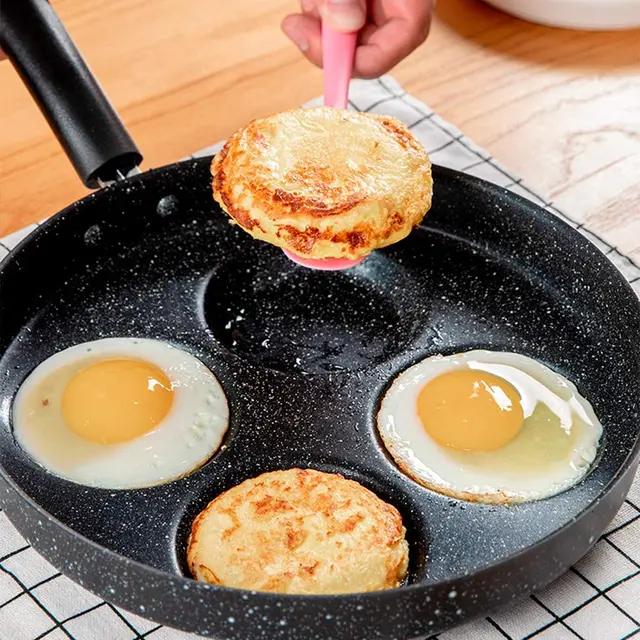 Cetakan Telur Ceplok Teflon Telur Besar Diameter 24cm  4 Lobang Anti Lengket High Quality Penggorengan Telur Pancaker 5