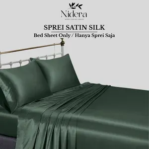 Sprei Satin Silk Premium By Nidera - Sprei Saja , Ukuran Single, Single Full, Twin, Queen, King, SuperKing