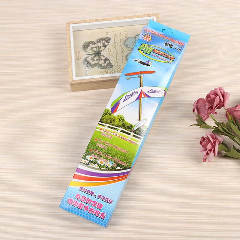Product Introduction of 1pc Science Experiment Educational Toys for Students Hand Throw Flying Glider Foam Plane Aircraft Toy Rubber Bands Power , 15