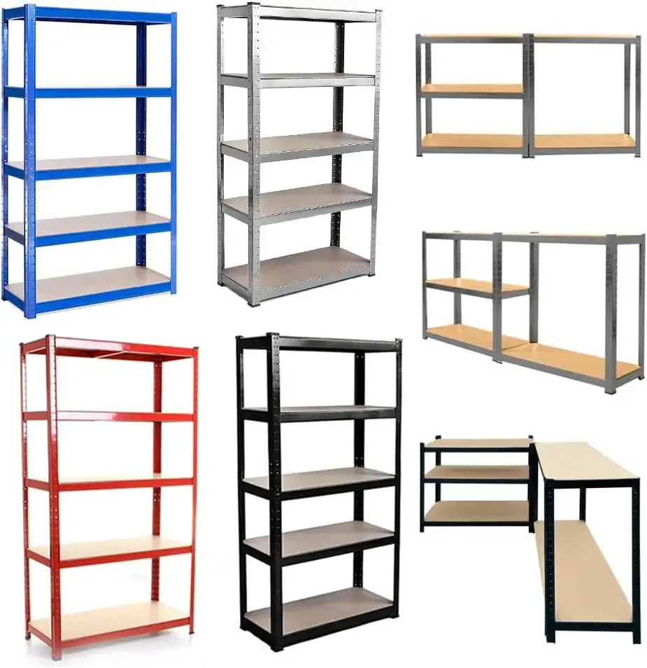 DayPlus Shelving Unit for Garages and Sheds 180x90x40cm Racking Storage Shelves Metal Shelving 5 Tier Boltless Garage Storage