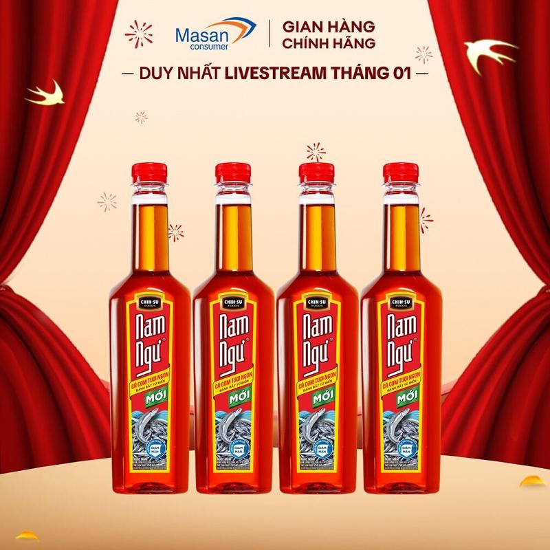 Combo 4 nước mắm Nam Ngư cá cơm tươi chai 750ml