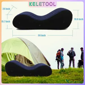 Kasur Angin Ukuran Kembar Sofa Tiup Ganda Kursi Tiup Dewasa-Sofa Tiup Lipat Sofa Udara Portabel Ruang Tamu Dalam Ruangan Tenda Berkemah Aktivitas Luar Ruangan