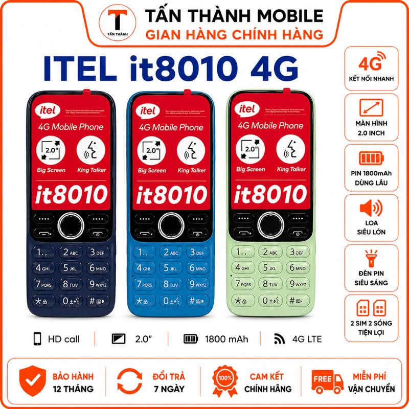 Điện thoại itel 8010 4G đùng sim viettel pin trâu bò.Màn 2.0. BẢO HÀNH 12 THÁNG