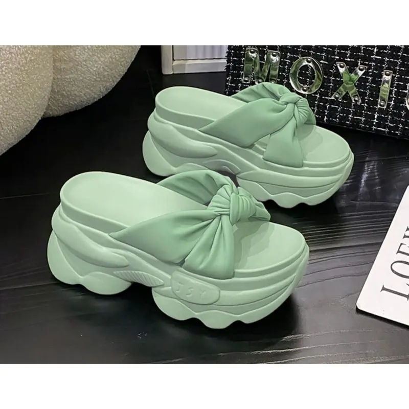 BFS - Sandal Wedges Wanita Hak Tebal Kombi Variasi CK 551 2