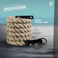 Gambar SVRG Manila Climbing Rope 6M Heavy Duty Gym Climbing Rope Anti-Slip Grip + Metal Hook dari SVRG Store Kota Tangerang 2 Tokopedia