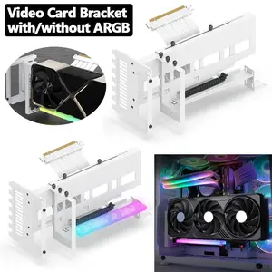 For ATX Case Computer Accessories Vertical Holder with PCI-E 4.0 X16 Cable Graphics Card Mount Support Adapter With/without ARGB