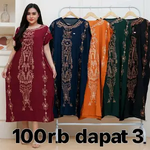 Paket Hemat Daster Jumbo Model Lowo Motif Cantik Bahan Rayon LD 140CM PB 110CM Busui Friendly Bumil