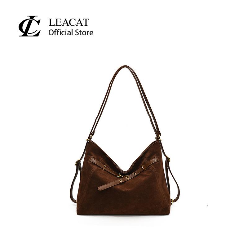 Túi Đeo Chéo Nữ Leacat Thiết Kế Đơn Giản Dung Tích Lớn Có Đồ Trang Trí Thắt Lưng Thích Hợp Cho Đeo Một Bên Vai Và Đeo Chéo Phong Cách Thường Ngày Túi Tote Ba Lô