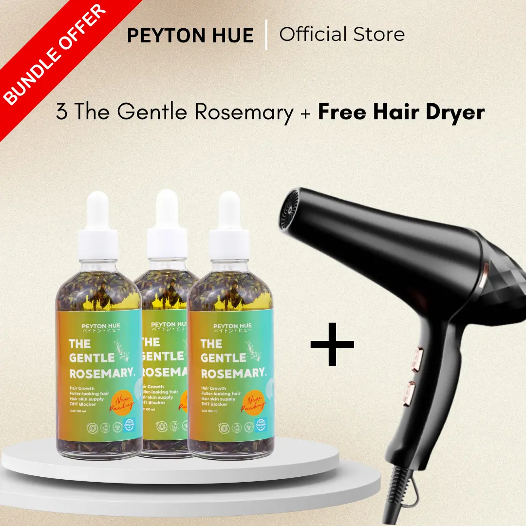 BUNDLE OFFER! 3 THE GENTLE ROSEMARY + FREE HAIR DRYER