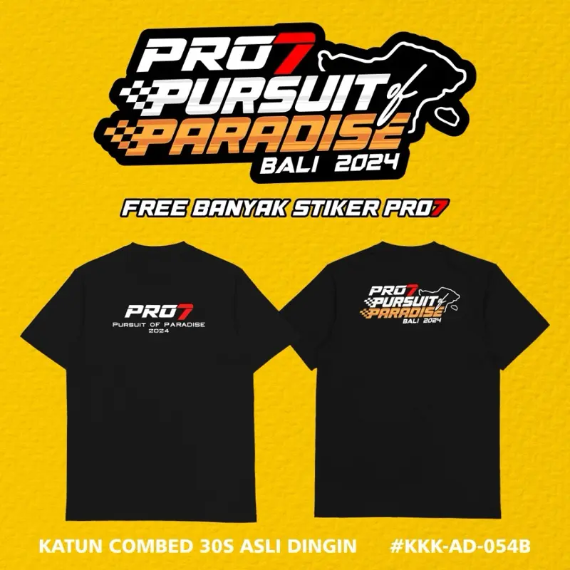 T-SHIRT Premium KAOS PRO7 Pursuit of Paradise 2023/2024 - Black