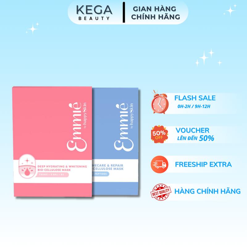 [Lan Anh x KEGA] Hộp 10 Miếng Mặt Nạ Sinh Học Sợi DỪA EMMIE BY HAPPYSKIN Làm Đẹp Da