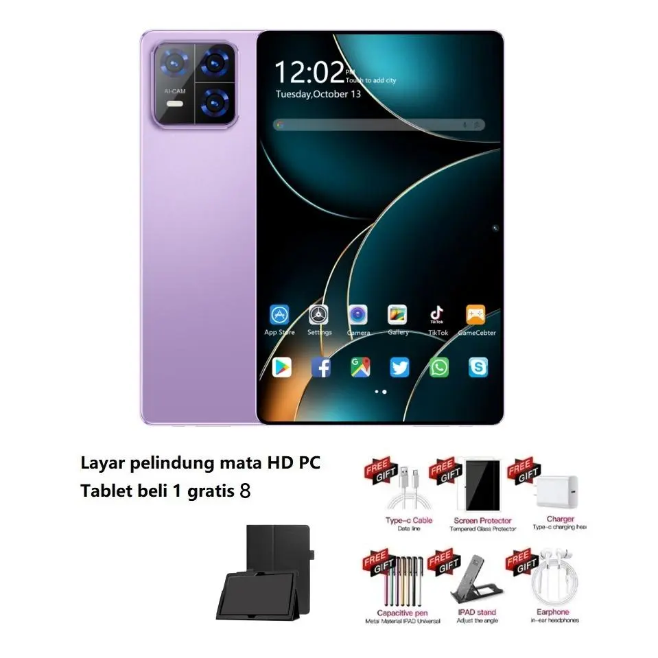 Pad 7.S+Ungu+Kotak Kulit