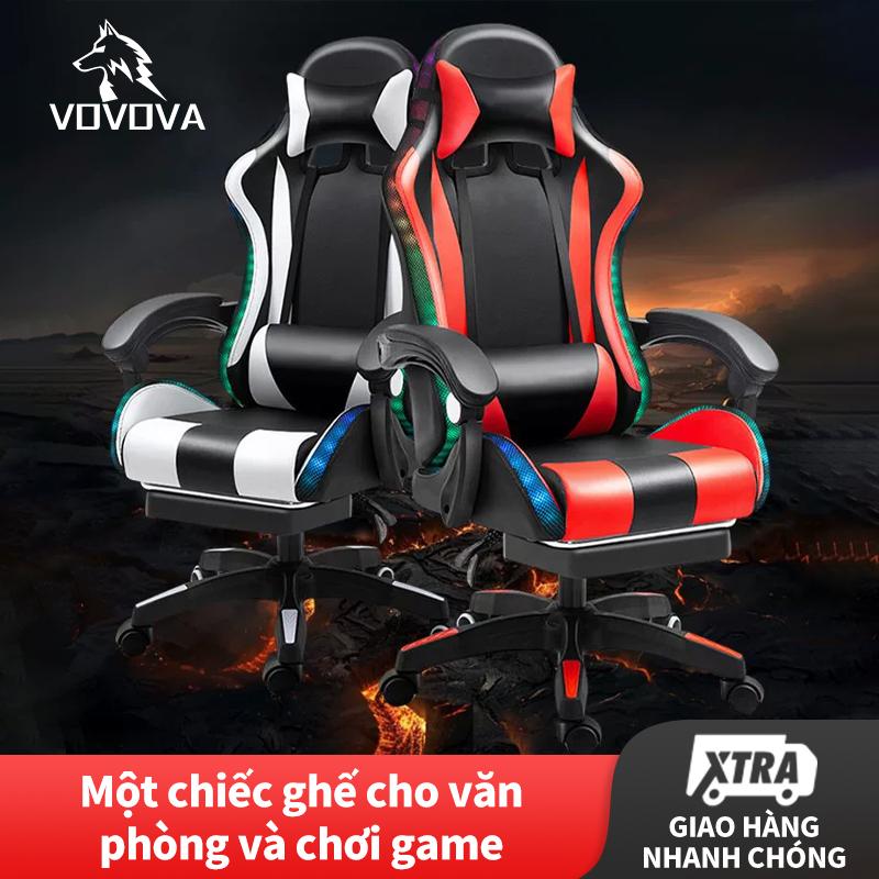 VOVOVA Ghế Gaming thiết kế ghế công thái học chuẩn tư thế 2 gối hỗ trợ bảo vệ cột sống ghế xoay văn phòng