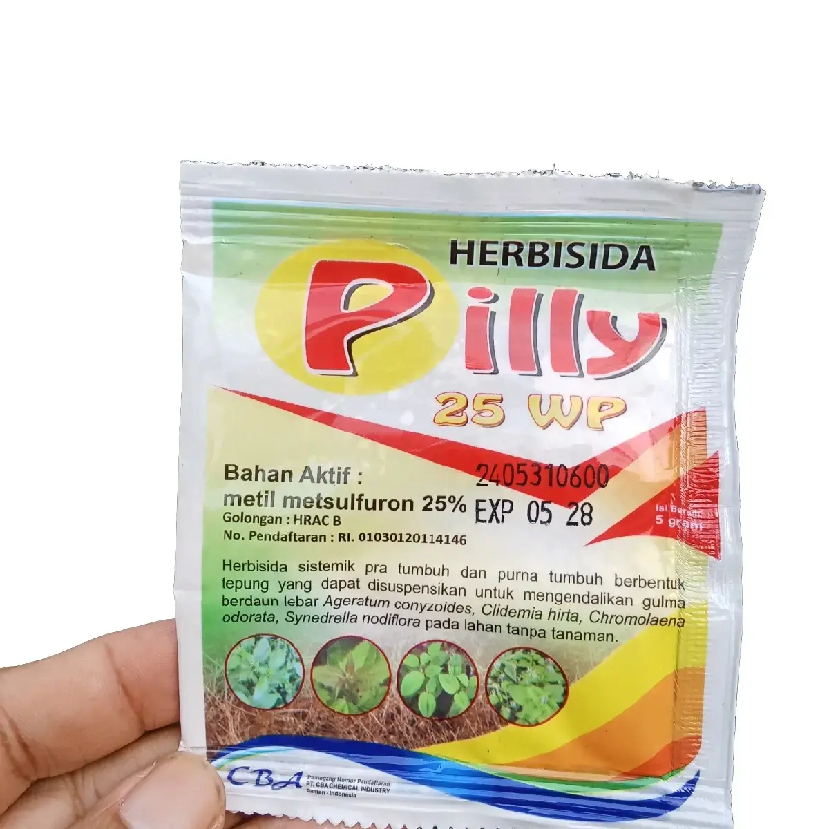 Herbisida Pilly 25 WP 5gr herbisida sistemik pra tumbuh