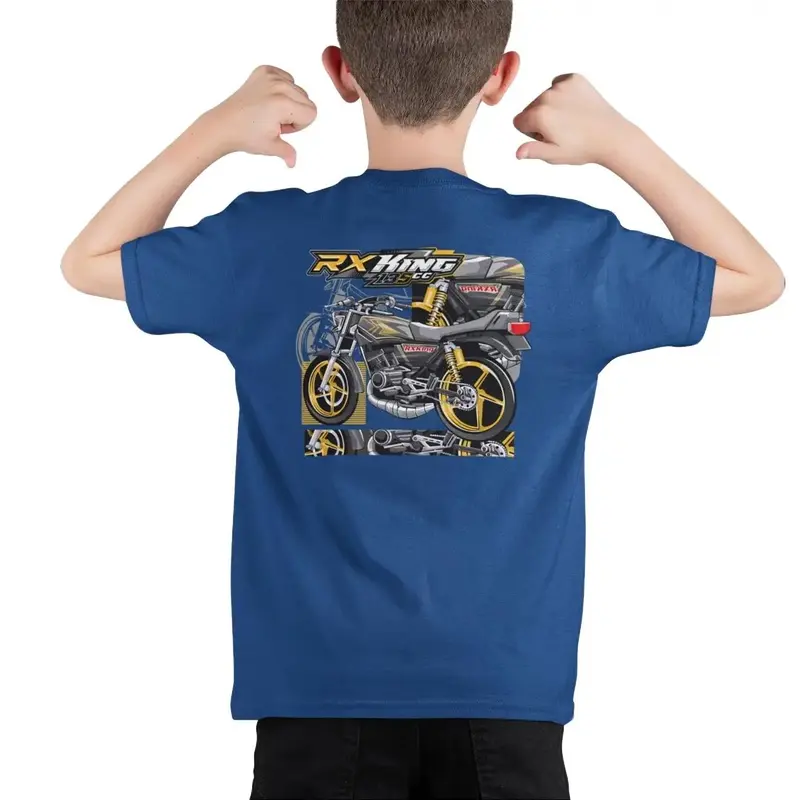 Ajoe kids kaos anak anak umur 4-10 tahun sablon depan belakang motif motor RX KING VERSI 1 Fashion 4