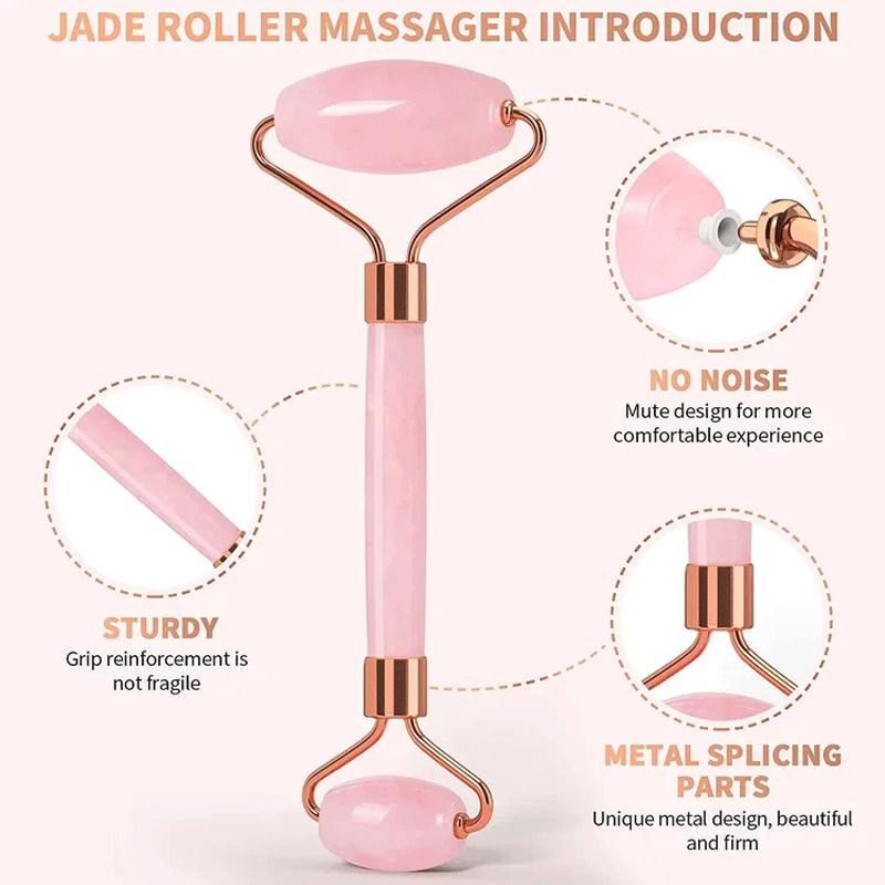 Product Introduction of 2pcs Heart Piece Scraping Board Double-Headed Resin Roller Massager Facial Beauty Massager 13