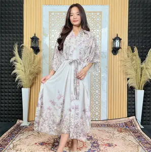 Cikistore - Varia Kaftan / Gamis Wanita Muslim Batwing Ceruty Panjang Dress