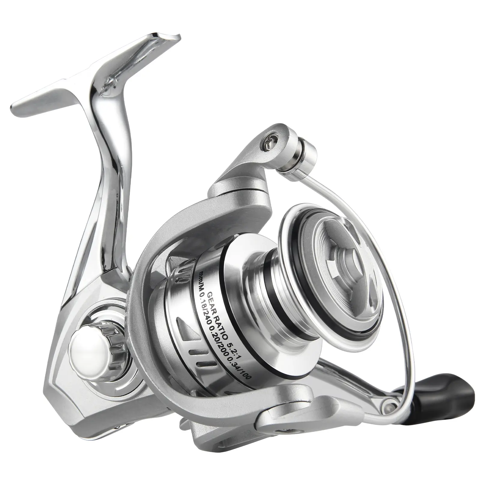 HAUT TON SLIVER DRAGON 1000/2000/3000/4000/5000/6000/7000 Metal Spinning Reel ,5.2:1Gear Ratio 10-17KG Drag system, Rubber Handle .