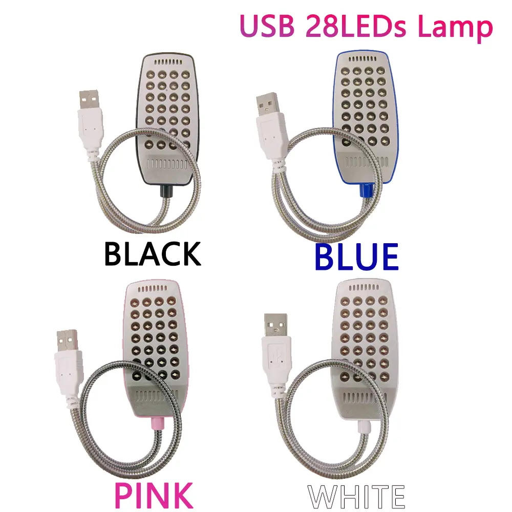 Ultra Bright 28 LEDs Reading Lamp Portable LED USB Book Light Flexible Table Lamps Night Lamp for PC Computer