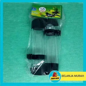 cepuk tabung Vla cepuk dispenser cincin set isi 2 cepuk tempat pakan atau minum burung