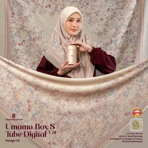 TERBARU HIJAB BOX UmamaScarves Motif Standar Metal Logo (S) Diamond