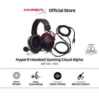 Gambar HyperX Headset Gaming Cloud Alpha Wired - Black-Red Noise Cancelling Leather Stereo Bass Android iOS Led RGB Microphone dari HyperX Indonesia Kota Administrasi Jakarta Utara 1 Tokopedia