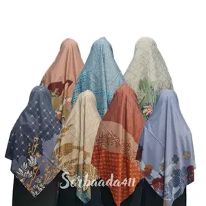 Dapat 6Pcs (Motif Syar'I 130Cm X 130Cm) Paket Usaha Jilbab Segi Empat Motif Jumbo | Jilbab Voal Motif Jumbo | Kerudung Muslim Abu Hijau Maroon Hitam Pink Wanita Mustard Soft Square Coklat | jilbab lebaran Nyaman