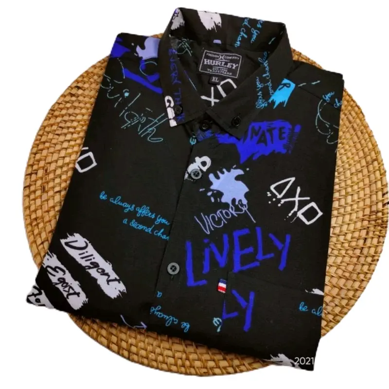 kemeja surfing pria lengan pendek / kemeja motif / kemeja distro ... 2