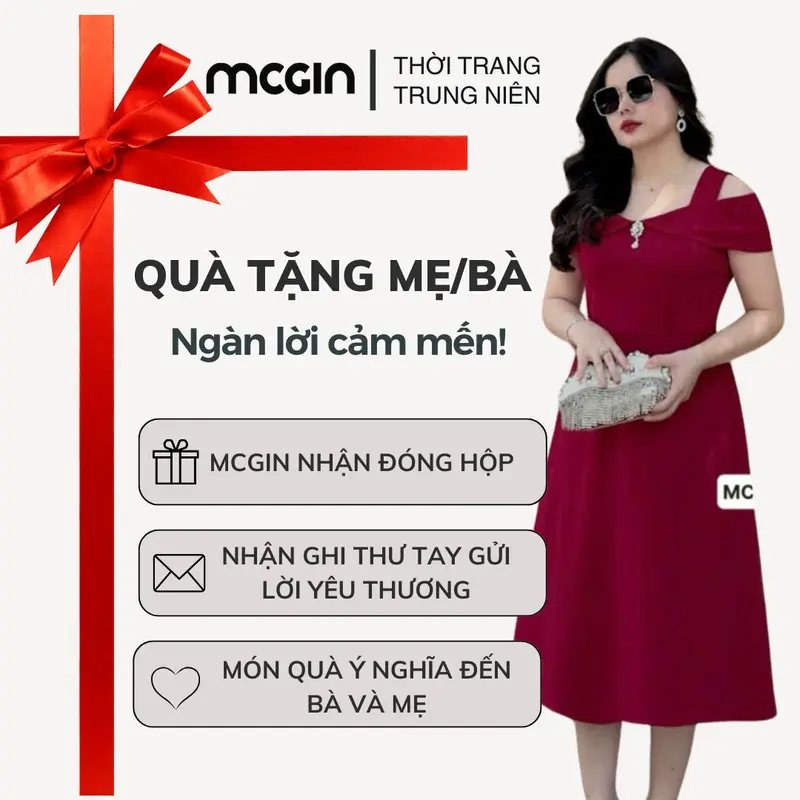 [CG047] Đầm thiết kế đi tiệc cao cấp Ads sang trọng thanh lịch, đầm xòe trễ vai MIA CG047 nhẹ nhàng thích hợp cho đám cưới đi event kiểu dáng basic cổ điển MCGIN Nữ Women Dress Tre Cotton Thun đầm  bigsize dự đầm  đỏ váy  đen 5