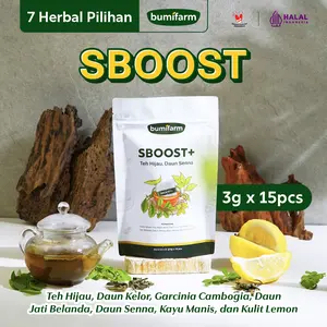 SBOOST - Teh Hijau Premium Daun Kelor & Daun Senna