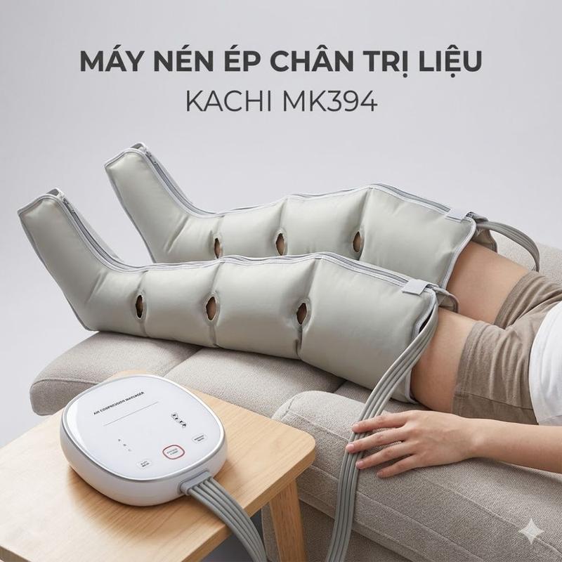 Máy nén ép trị liệu suy giãn tĩnh mạch chân Kachi MK394 stroke therapy foot massager Women