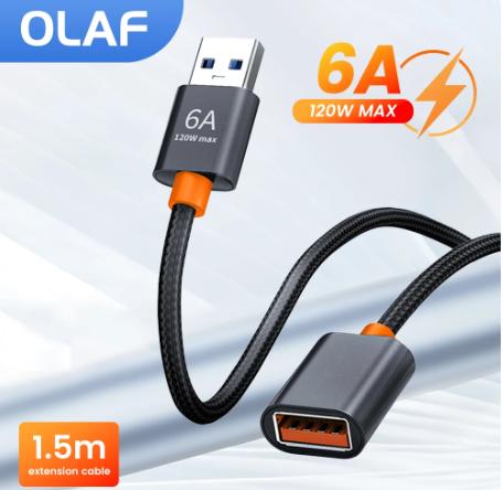 Cáp mở rộng USB 3.0 / 2.0, Cáp mở rộng nam sang nữ, Tốc độ nhanh, Mở rộng cho máy tính xách tay và PC, Tương thích USB 3.0 / 2.0