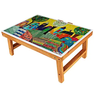 Meja Belajar/Meja Lipat/Meja Leptop Kayu Plitur Perempuan