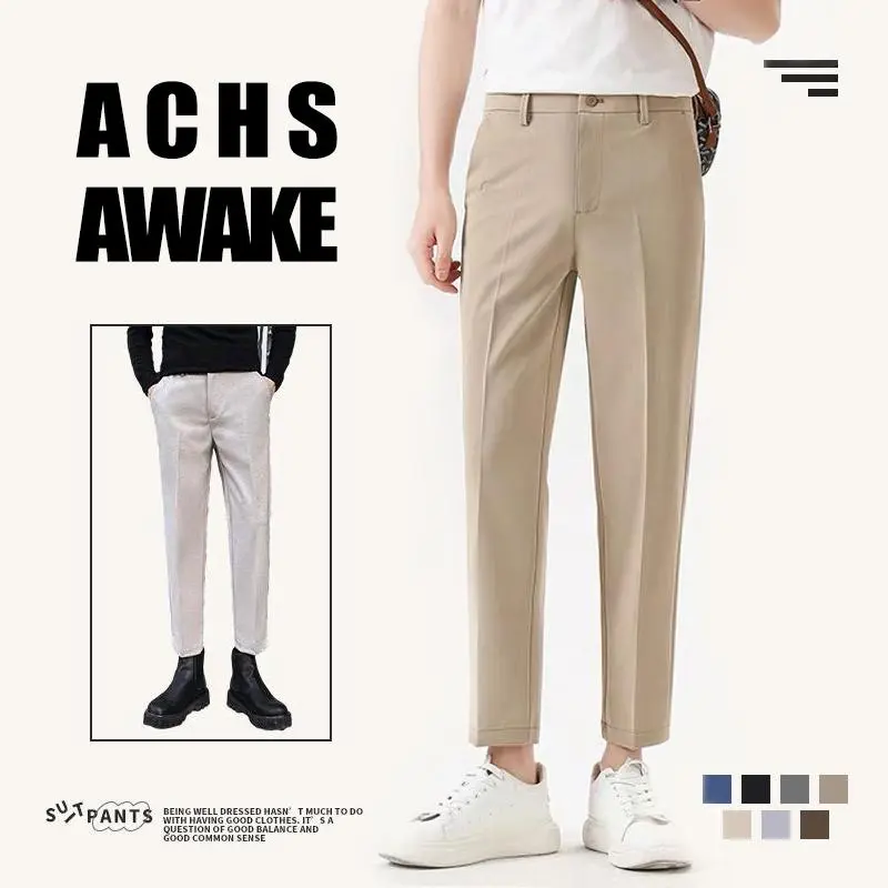 ACHSAWAKE Makapal Trousers for Men Hot Style Men's Fashion Suit Pants for Men