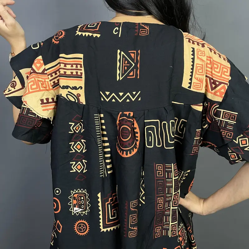 Daster Rindi Dewi Sri Dress Panjang Motif Katun Rayon Premium Wanita Busui Pendek Nyaman Midi Bumil Tidur Batik Kancing 7