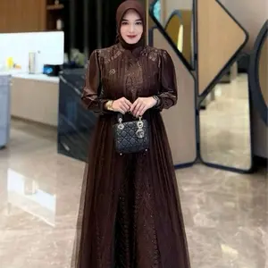 Viola Dress Tile Mewah Vol 3 New Series Gamis Pesta Kondangan Wanita Zipper Variasi