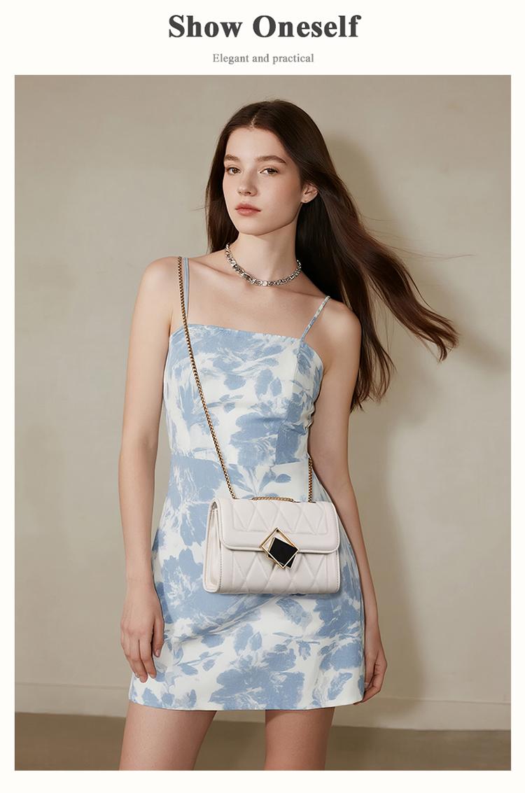 NALANDU Tas Rantai Wanita ELEGAN [Multiway] - Tas Selempang Bahu Trendy, Kulit PU Berkualitas, Tas Kempyeng Modis