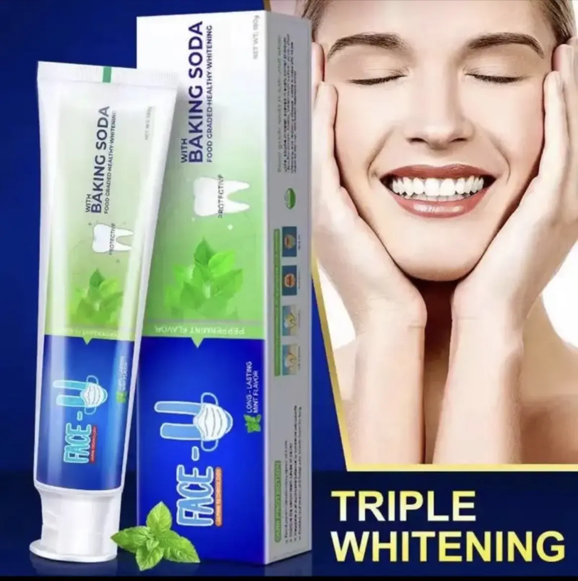 FACE-U BAKING SODA HEALTHY WHITENING TOOTHPASTE 1X180g trending  toothpaste